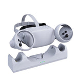 Charging Stand Left Right Handle Charger With Led Display Light Compatible For Oculus Quest 2 Vr Helmet