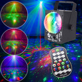 Disco Lights Ball DJ Laser Projector Sound Light LED Party Lamp Stroboscopes Stage Lighting Effect for Club Wedding Show