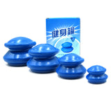 4Pcs Rubber Cupping Device Slimming Cupping Massager Vacuum Body Cups for Elbows Knees Hands Feet Health Care MSU88 L