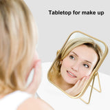 Vanity Makeup Mirror with Metal Stand 360 Degree Swivel Desktop Tabletop Mirror