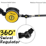 DIDEEP 5 IN 1 Snorkeling Diving Equipment Respirator Snorkel Tube Pressure Reducer Valve Diving Regulator Diving