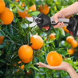 21V Brushless Cordless Electric Pruning Shears Rechargeable 2.0A Lithium Battery Powered Tree Branch Pruner Garden Clippers