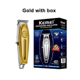 Kemei 1949 Professional Hair Clipper All Metal Men Electric Cordless Hair Trimmer 0mm Baldheaded T Blade Finish Haircut Machine