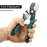 8 inch Multifunctional Wire Stripper Electrical Cable Cutting Scissors Stripping Pliers Cutter Terminal Wire Pliers Hand Tools