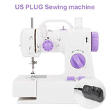 INNE Electric Sewing Machine Mini Small Portable Multifunctional Household Pedal Handmade Repair With Night Light For Beginners