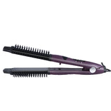 2 in 1 Ceramic Styler Hair Curler Brush Straight and Curl Curling Iron  perm hair comb pear flower electric round comb  brush