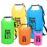 30L Swim Bag Outdoor Waterproof Bag PVC Coated Mesh Fabric Waterproof Bucket Bag Drifting Bucket Bag Waterproof Bucket Bag