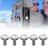 5pcs Screw 1/4 Camera Screws For Quick Release Plate 1/4 Inch Folding C-Ring Adapter Tripod Monopod Camera Screw