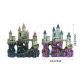 Castle Aquarium Decoration Hand Painted with Realistic Details 9.8 Inches High Fish Tank Ornaments Small Fish Shelters