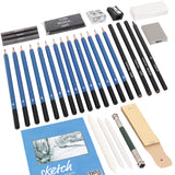 36Pcs Drawing Sketch Pencil Set With Full Accessories Art Supplies Stationery Supplier Sketchbook Paiting Sketch Pencil Pens Kit