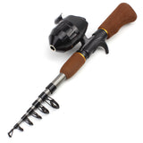 150cm Fishing Rod and Reel Portable Foldable Travel Casting Rod Carbon Sea Rod Combo Fishing Set Pocket pole Fishing on boat