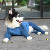 Pet Big Dog Tight Clothes Cartoon Dog Jumpsuit 4-legged Pajamas Coat Nursing Belly Weaning Clothes Bodysuit*