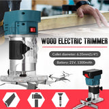 800W Wood Router Machines Tool Combo Kit Electric Woodworking Power Carpentry Manual Trimmer Tools EU Plug