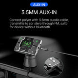 Bluetooth FM Transmitter for Car Wireless Bluetooth Car Adapter PD Ports Hands Free Calls Support SIRI/Voice Assistant Function