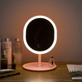 Led Makeup Mirror M007-1 USB Storage LED Face Mirror Adjustable Touch Dimmer Led Vanity Mirror Stand Up Desk Cosmetic Mirror
