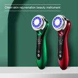 Skin care instrument beauty LED hot and cold ultrasonic vibration lifting firming EMS photon therapy ion cleaning