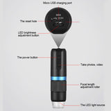 WIFI Digital Microscope 1000X USB 1080P Video Microscopes Magnifier With 8 LED Endoscope Zoom Camera Magnifier For Cell Phone PC