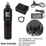 Brand New Complete Tattoo Kit Set Proton Rotary Tattoo Pen Machine With AURORA Power Supply For Beginer Tattoo Artist