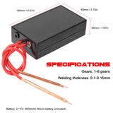 Spot Welder Portable 6 Gears Adjustable Mini Spot Welding Machine for 18650 Battery Spot Welder Spot Welding Machine Tool Kit