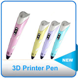 3D Pen Digital Display Intelligent 3D Printer Pen High Temperature Graffiti Painting Pens Creative Toy Birthday Gift For Kids