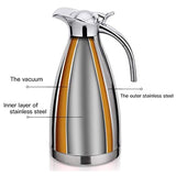 68 Oz Stainless Steel Thermal Coffee Carafe/Double Walled Vacuum Insulated Thermos,Heat &amp; Cold Retention Hot Water Pot