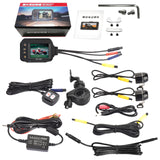 SE30 720P Motorcycle Dash Cam Waterproof 720P HD Motorbike Parking Monitor DVR + Rear View Camera Support Gravity Sensor