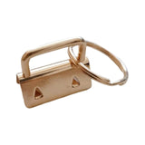 1 Inch Key Fob Hardware Tail Clips Set of 100 with Ring Metal Iron Clip Weaving Belt Accessory for DIY Belts Bag Suitcase Suppli