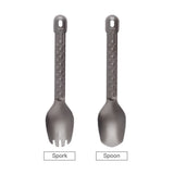 Titanium Spork Spoon Camping Dinner Spork Cutlery Flatware Outdoor Spork for Home Outdoor Camping Hiking Backpacking Picnic