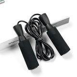 Bearing Skip Rope Adjustable MMA Boxing Skipping Sport Jump Ropes Workout Fitness Equipment with Thickened Anti-slip Foam Black