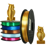 Coloful 1.75mm PLA 3D Printer Filament 500G Shiny Silk PLA 3D DIY Filament Black Gold Rainbow PLA Printing Material