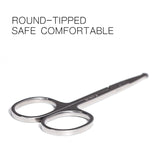 Bluezoo 3Pcs/Set Beard Care Set Professional Hair Beard Scissors Nose Hair Scissor and Comb for Men Beard Trimming