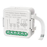 Tuya Zigbee Light Switch Module No Neutral Wire, 2 Way Control DIY Smart Breaker Works With Alexa Google Home