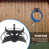 Storage Organizer Space Saving Iron Home Garden Hose Holder Yard Solid Wall Mounted Outdoor Water Pipe Heavy Duty Bison Shape