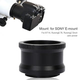 Aluminum Alloy Telescope Ring E-Mount Black For Sony Cameras Adapter Rings Camera Accessories