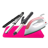 Silicone Heat Resistant Hair Styling Tool For Curling Iron  Straightener Multi-function Non-slip Flat Travel Mat Pouch barber