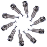 10PCS Guitar Pickup Endpin Output Jack Nickel Strap Lock Chrome