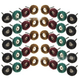 40 Piece Nylon Grinding Head With Handle Fiber Grinding Head Brushing Head Scouring Pad Machine