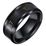Smart Sensor Temperature Ring Modern Real-time Intelligent Temperature Test Finger Rings Thermometer Women Men Jewelry Gifts