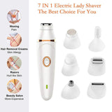 7 In 1 Electric Epilator Hair Removal Nose Eyebrow Trimmer Bikini Shaver Body Razor Painless Facial Grooming Kit Women Epilator