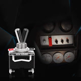Heavy Duty Rocker Toggle Switch 15A 250V 20A 125V SPST 2 Pin ON/OFF Switch Metal Bat Waterproof Boot Cap Cover - 5 Pack