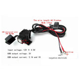 DC 5V 2.1A Dual USB Port 12V Waterproof Motorbike Motorcycle Handlebar Charger Adapter Power Supply Socket For Phone GPS MP4