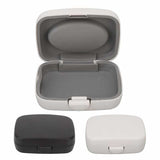 Portable Hearing Aids Case Large Capacity Portable Quadrate Black Hearing Aids Storage Box for Home Outdoor Travelling Health