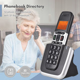 Bisofice Expandable Cordless Phone System with 3 Lines Display Support 5 Handsets Connection Call Block Hands-free Calls