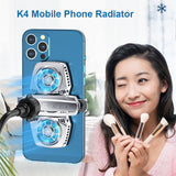 K4 Mobile Phone Radiator With Smartphone Temperature Display Dual Cooling Fan PUBG Gamer Phone Cooler For iPhone Samsung Xiaomi