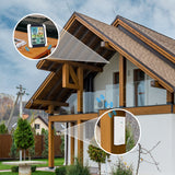 Indoor Outdoor Thermometer with 1 Wireless Sensors Digital Wire-less Hygrometer with LCD Touchscreen Backlight Humidity Monitor