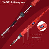 JCD 80W Soldering Iron 908U Update Multi-function Button Adjustable Temperature Soldering Station LCD Lighting Display Iron 908