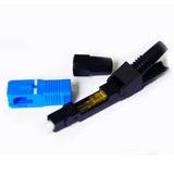 100Pcs Embedded SC Fiber Optic Fast Connector FTTH Single-Mode Fiber SC Fast Connector SC Adapter On-Site Assembly