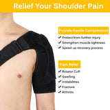 Breathable Gym Sports Care Single Shoulder Support Back Brace Guard Strap Wrap Belt Band Pads Black Adjustable Bandage Men/Women