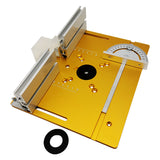Router Table Insert Plate for Woodworking Benches Table Saw with Miter Gauge Guide Aluminium Profile Fence Sliding Brackets