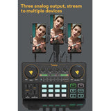 Microphone Mixer Kit Professional Adjustable Volume Audio Instrument Podcaster Amplifier Sound Card Condenser For Live Broadcast